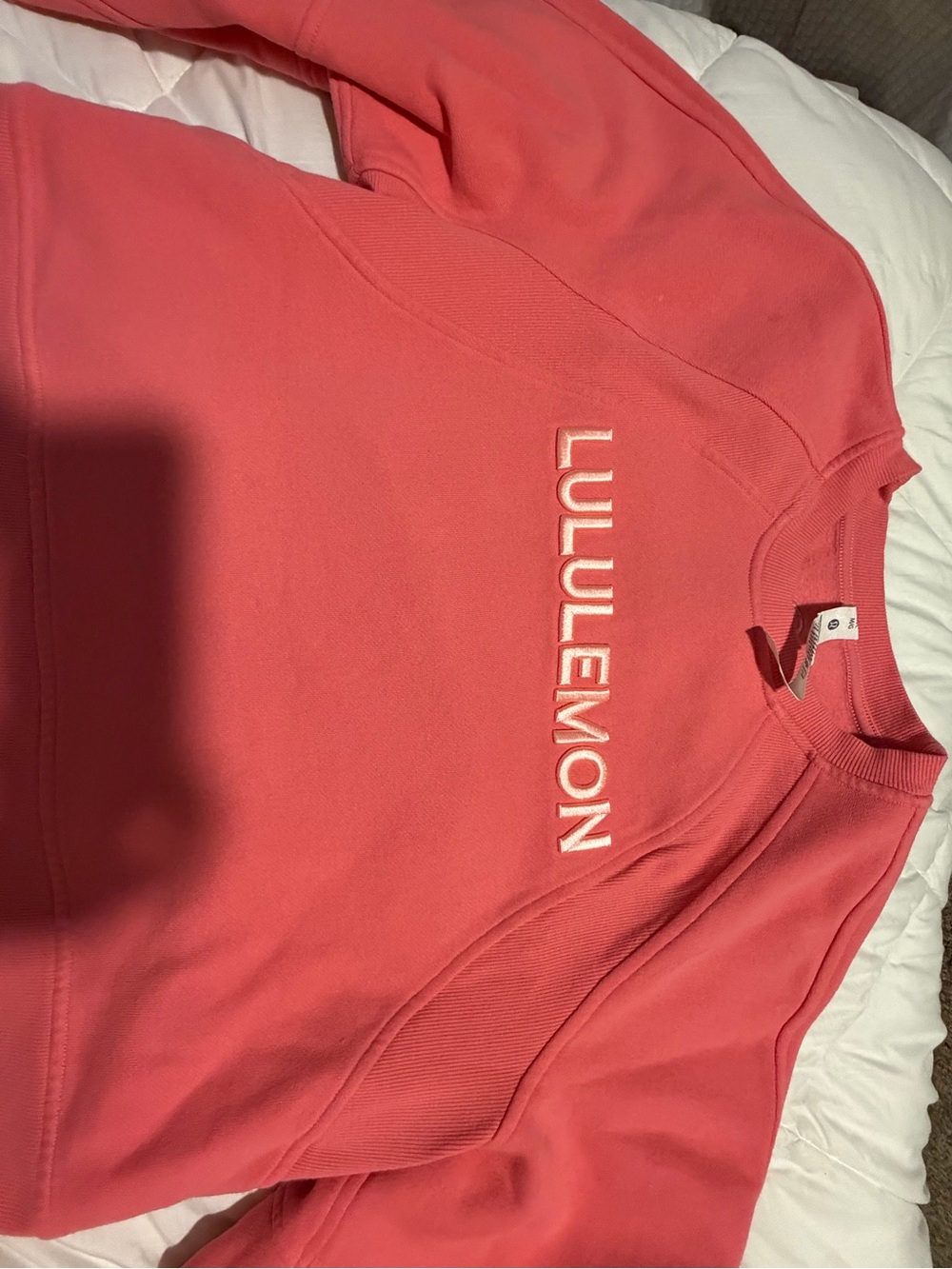 lululemon athletica Coral Pink Crewneck Sweatshirt